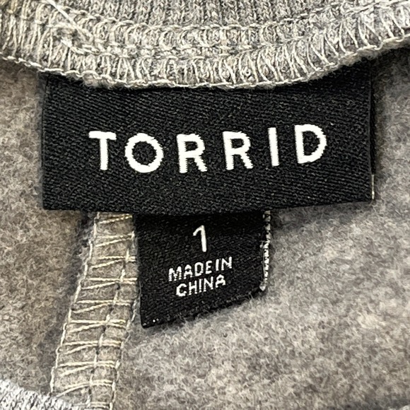 NWT Torrid‎ Cozy Fleece Shift Dress Womens 1X/14-16 Gray Rainbow Sleeve Belt NEW - Picture 5 of 15